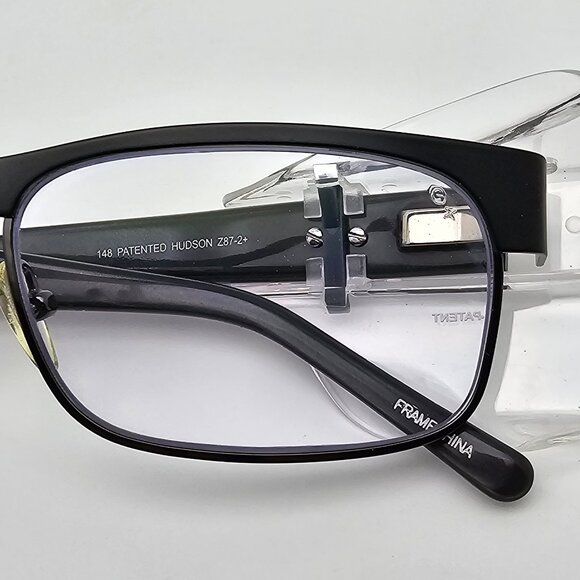 Hudson Optical DG-100 Black PSS-45 Safety Eyeglasses Frame w/ Side Shields 54mm - Picture 13 of 14